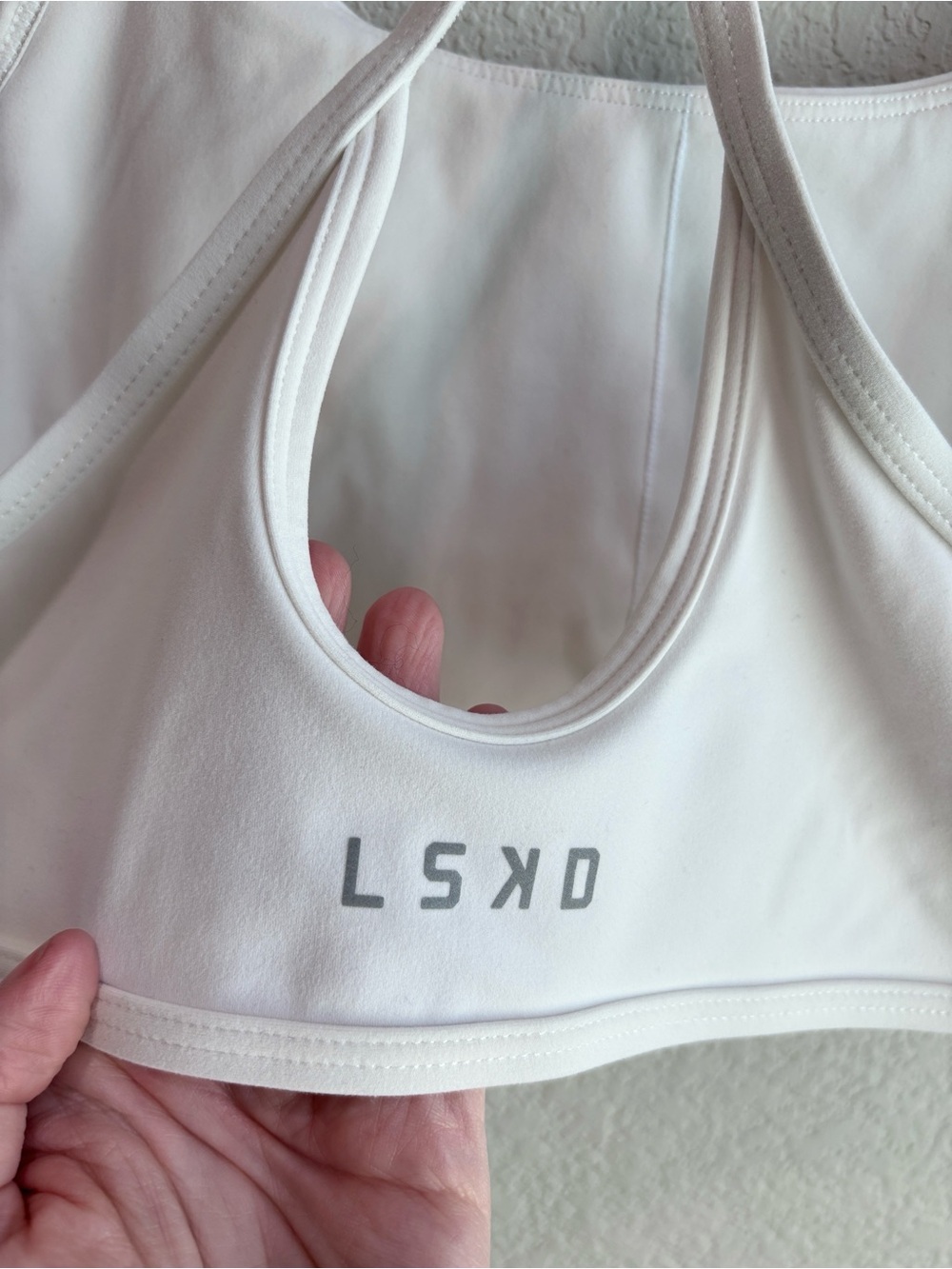 LSKD Racerback White Sports Bra XL - Picture 4 of 5